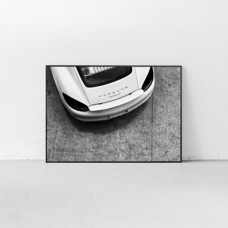 Black and White Printable Art Porsche